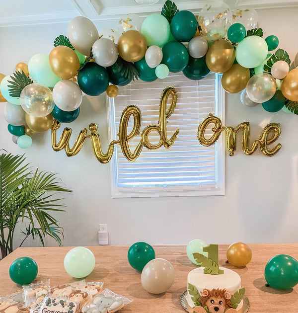 Safari Balloon Garland Kit – Green and Gold